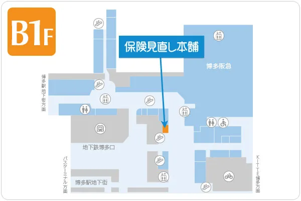 保険見直し本舗 博多アミュプラザ店 フロアマップ