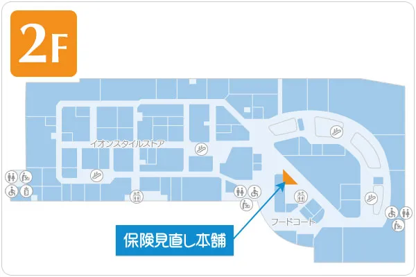 保険見直し本舗 岡山イオンモール津山店 フロアマップ