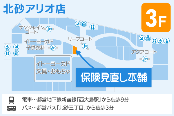 保険見直し本舗 北砂アリオ店 フロアマップ