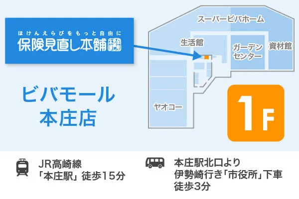 保険見直し本舗 ビバモール本庄店 フロアマップ