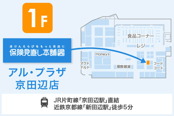 保険見直し本舗 アル・プラザ京田辺店 フロアマップ