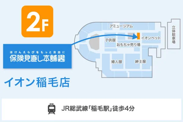 保険見直し本舗 イオン稲毛店 フロアマップ