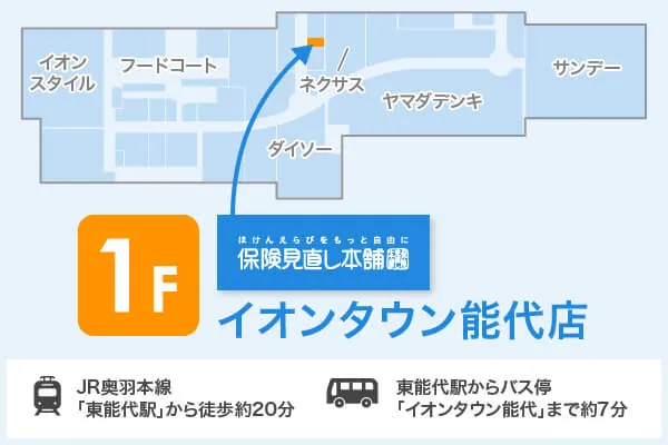 保険見直し本舗 イオンタウン能代店 フロアマップ