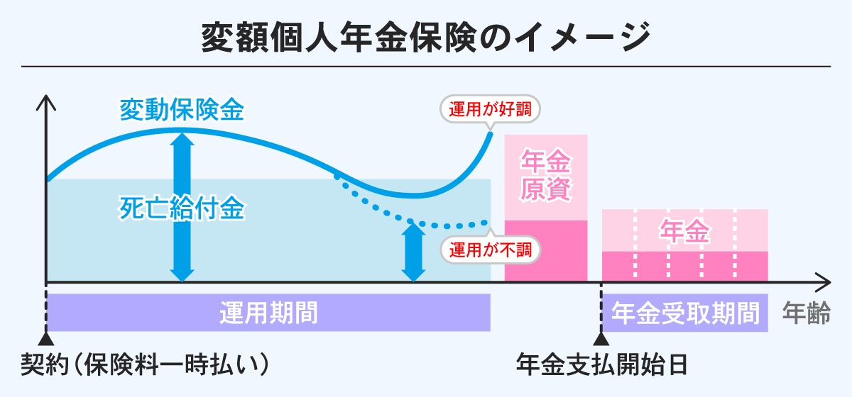 変額個人年金保険のイメージ