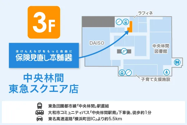 保険見直し本舗 中央林間東急スクエア店 フロアマップ
