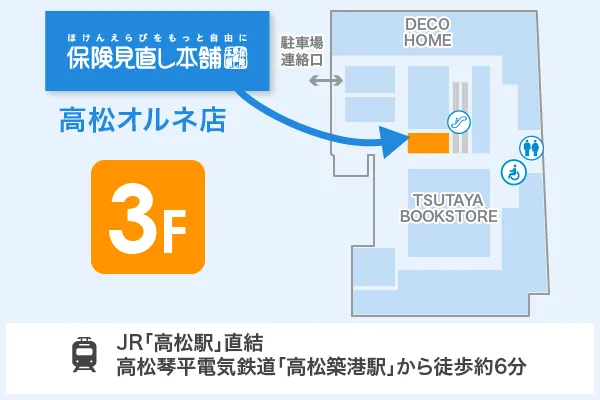 保険見直し本舗 高松オルネ店 フロアマップ