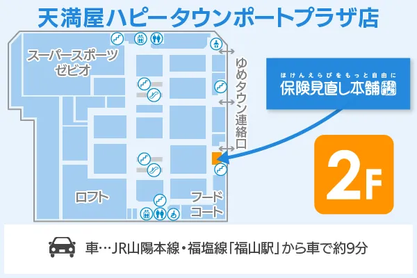保険見直し本舗 天満屋ハピータウンポートプラザ店 フロアマップ