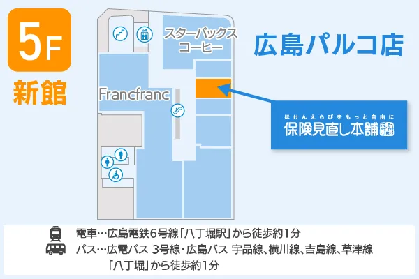 保険見直し本舗 広島パルコ店 フロアマップ