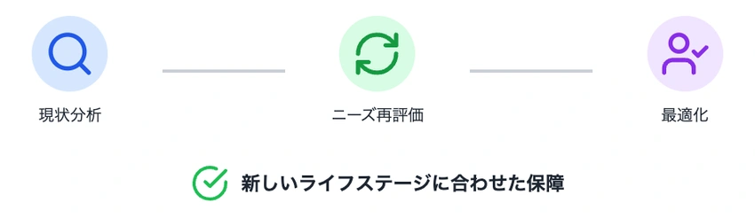 60歳からの生命保険更新プロセスを示すインフォグラフィック