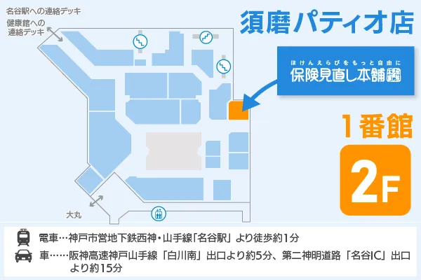 保険見直し本舗 須磨パティオ店 フロアマップ