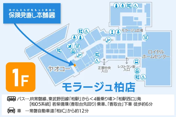 保険見直し本舗 モラージュ柏店 フロアマップ