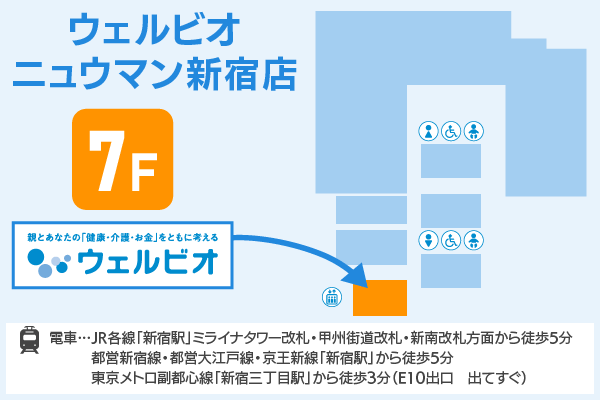 ウェルビオ　ニュウマン新宿店 フロアマップ